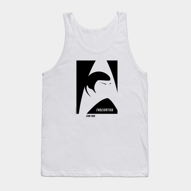 Spock Fascinating Star Trek Original Series Transparent logo Tank Top by Markadesign